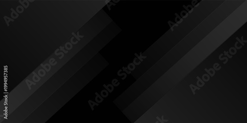 Black abstract background. Elegant dark diagonal shape elements. Modern luxury grey gradient graphic design.