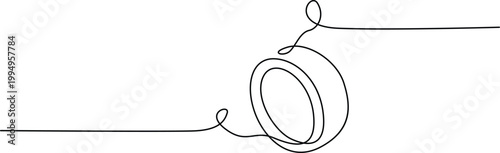 Thread wrapped around a spool with loose ends Vector
