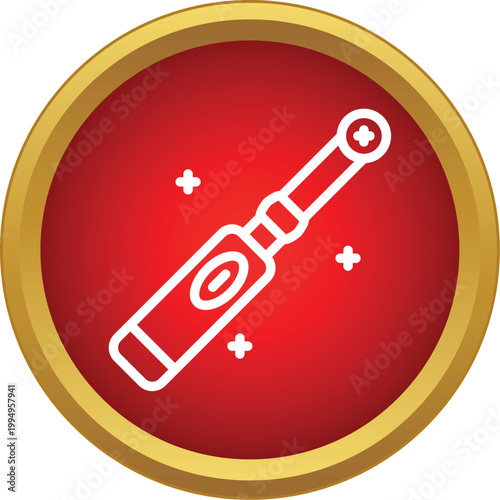 Electric toothbrush icon showcasing modern dental hygiene and oral care tools