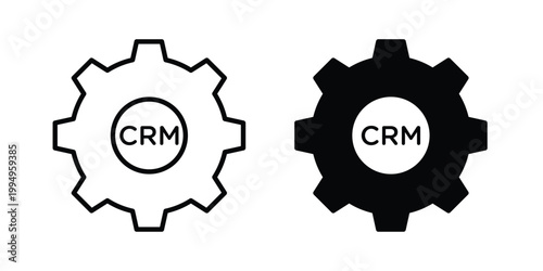 CRM icon. glyph style icon. Stroke icons