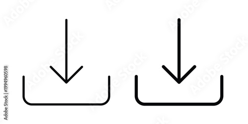 Download icon. glyph style icon. Stroke icons