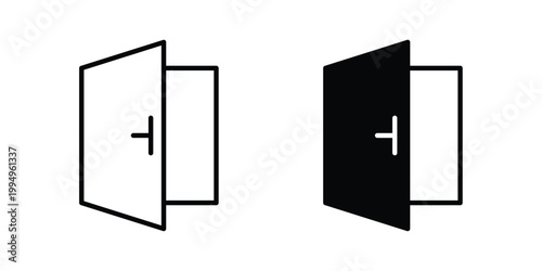 Entrance door icon. glyph style icon. Stroke icons