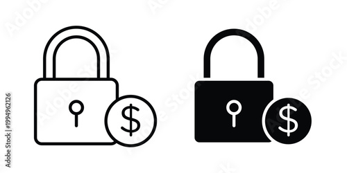 Fixed price icon. glyph style icon. Stroke icons