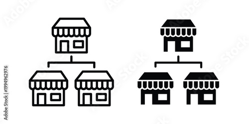 Franchise icon. glyph style icon. Stroke icons