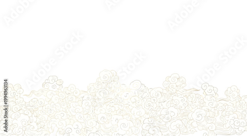 Traditional chinese style golden clouds pattern