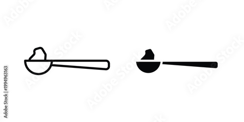 full spoon icon. glyph style icon. Stroke icons