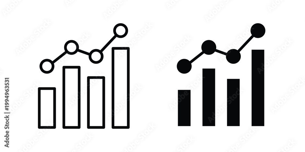 Obraz premium Graph icon. glyph style icon. Stroke icons