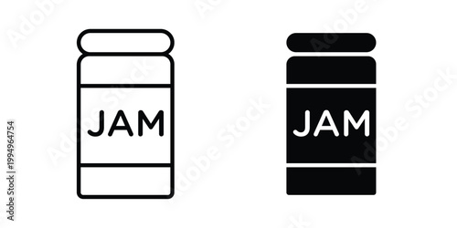 Jam icon. glyph style icon. Stroke icons