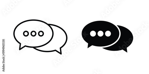 Live chat icon. glyph style icon. Stroke icons