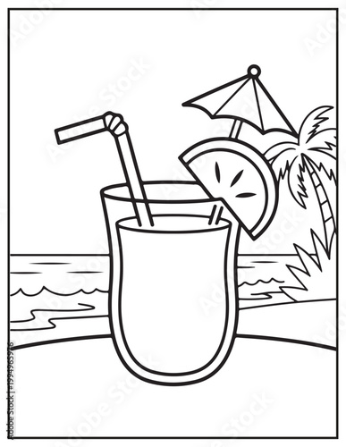 Calm coastal living coloring pages 