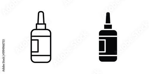 Nasal spray bottle icon. glyph style icon. Stroke icons