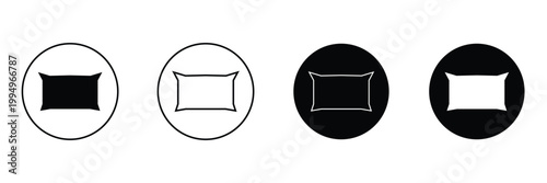 Pillow icon vector. Pillow sign and symbol. Comfortable fluffy pillow on white background. Vector Illustration . EPS 10 .