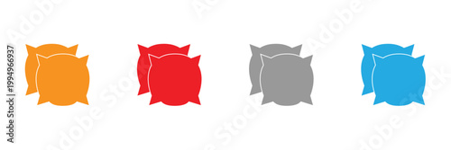 Pillow icon vector. Pillow sign and symbol. Comfortable fluffy pillow on white background. Vector Illustration . EPS 10 .