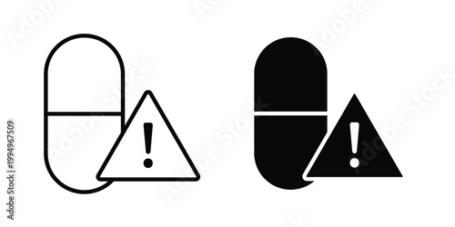 Overdose icon. glyph style icon. Stroke icons