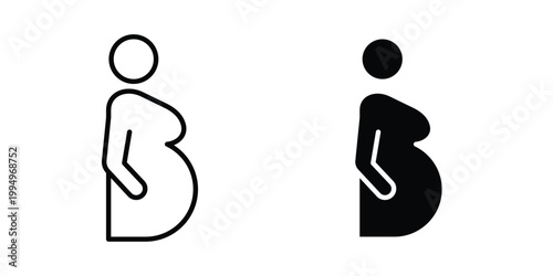 Pregnancy icon. glyph style icon. Stroke icons