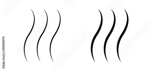 Heat icon editable stroke outline vectors. EPS10