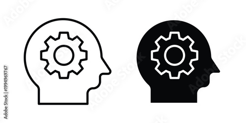 Realization icon. glyph style icon. Stroke icons