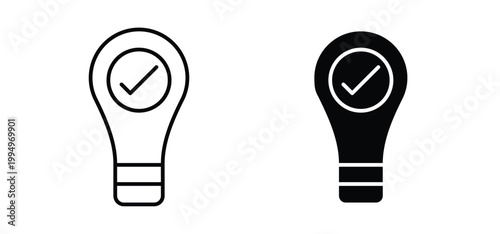 Idea icon editable stroke outline vectors. EPS10