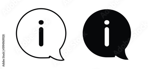 Info icon editable stroke outline vectors. EPS10