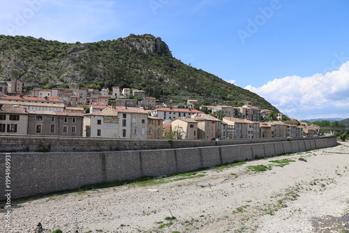 Vue d'ensemble du village, village de Anduze, département du Gard, France
