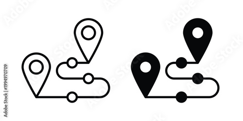 Roadmap icon. glyph style icon. Stroke icons