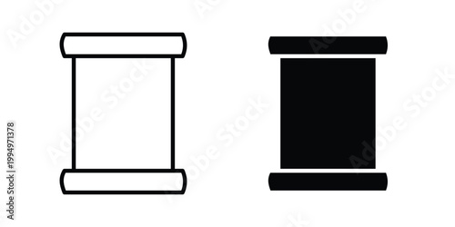 Scroll paper icon. glyph style icon. Stroke icons