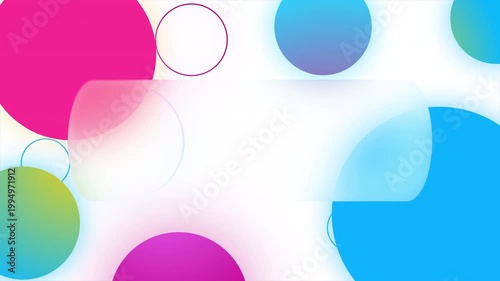 Glass plate with colored spheres. Computer generated 3d render