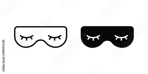Sleeping mask icon. glyph style icon. Stroke icons