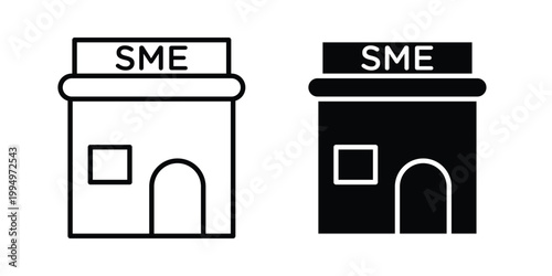 SME icon. glyph style icon. Stroke icons