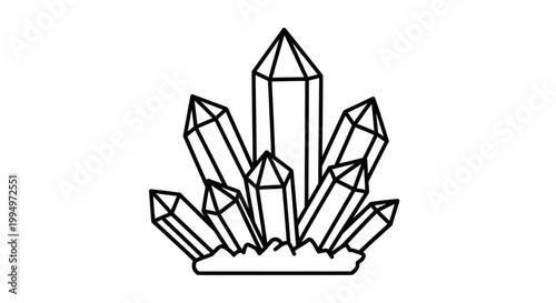 Illustration of a cluster of geometric crystals