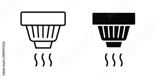 Smoke detector icon. glyph style icon. Stroke icons