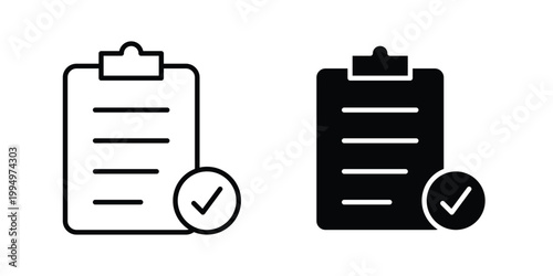 Summary icon. glyph style icon. Stroke icons