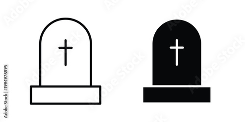 Tombstone icon. glyph style icon. Stroke icons