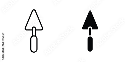 Trowel icon. glyph style icon. Stroke icons