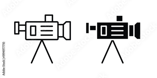TV camera icon. glyph style icon. Stroke icons