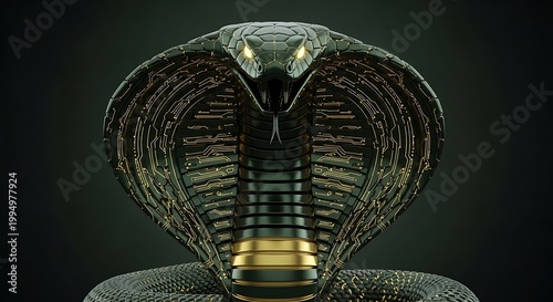 A close-up of a menacing cobra snake.