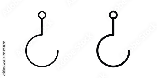 Winch hook icon. glyph style icon. Stroke icons