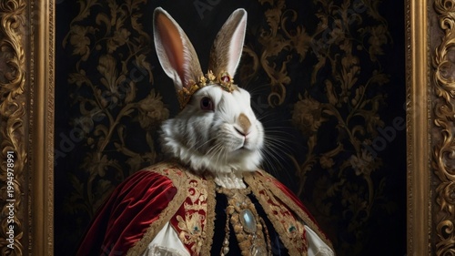 rabbit in a camera look ai generative