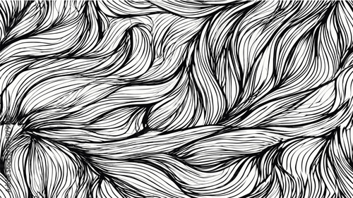 Organic abstract flowing lines creating dynamic pattern. Abstract black and white lines forming a seamless organic flow pattern