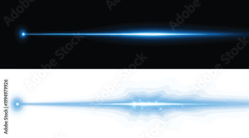 Abstract blue light beam energy effect