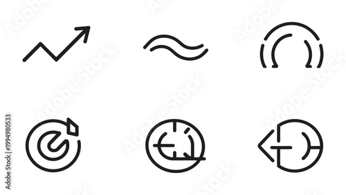 Iconic Design Elements: A collection of meticulously crafted icons, each representing a distinct concept, are artfully arranged against a minimalist background.