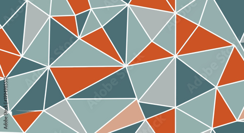 Abstract geometric background with blue and orange triangles