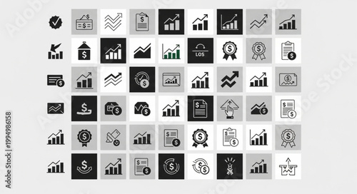 Collection of Business and Finance Icons and Graphics.