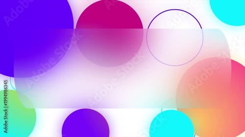 Glass plate with colored spheres. Computer generated 3d render