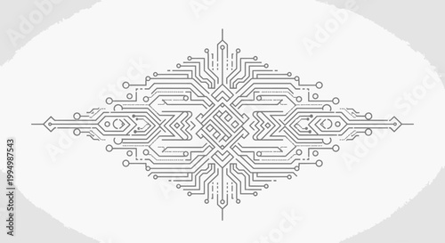 Intricate digital circuit pattern for technology and data backgrounds.