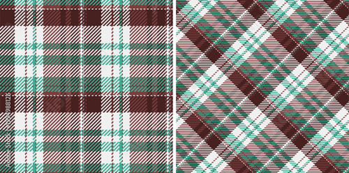 Textile check vector of tartan fabric background with a texture seamless plaid pattern. Set in novelty colors. Creative gift paper ideas.