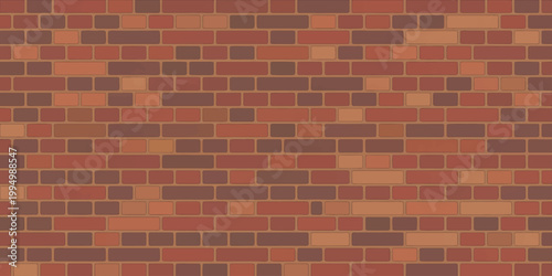 Red brick wall texture background with old patterned brickwork surface