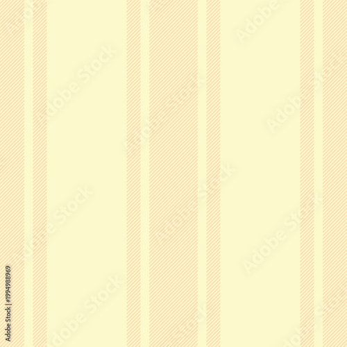 Taster pattern texture lines, screen textile seamless stripe. Earmony fabric vertical vector background in lemon chiffon and peach puff colors.