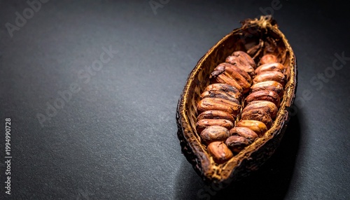 Cacao pod reveals chocolate’s origin.