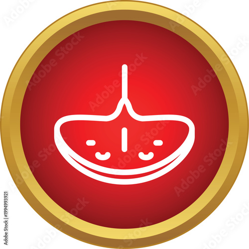 Stingray icon representing marine life and ocean inhabitants